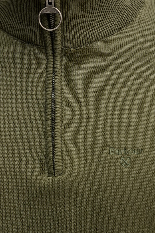 Barbour sweter bawełniany zielony MKN1074