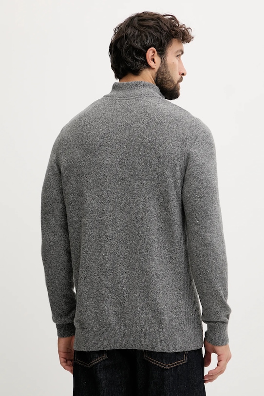 Odzież Barbour sweter wełniany MKN1187 szary