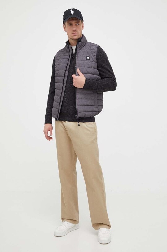 Barbour sweter wełniany MKN1187 czarny AA00