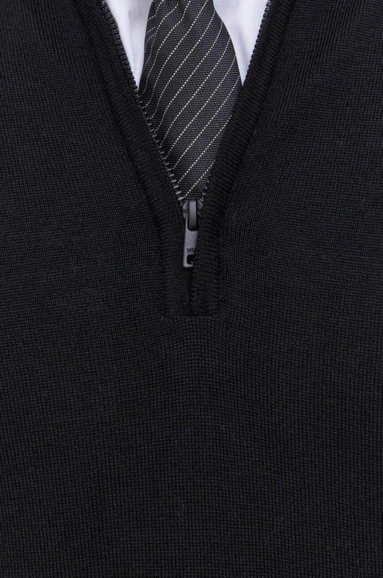 HUGO pulover de lana 50474175 negru