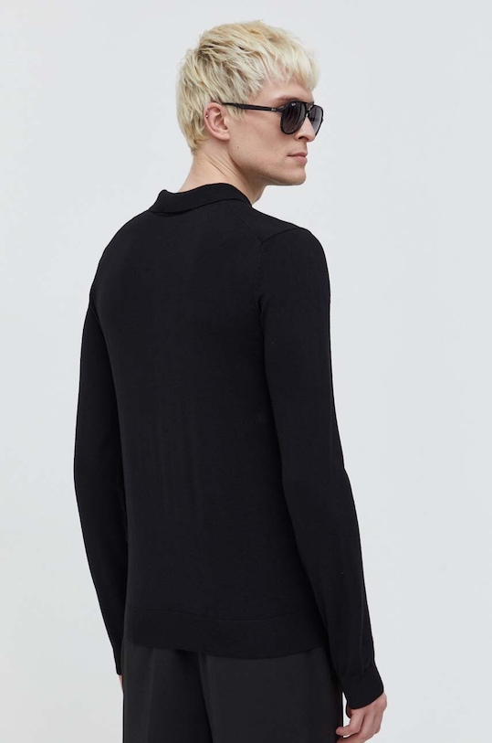 Odzież HUGO sweter wełniany 50474182 czarny