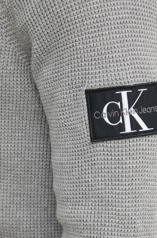 Хлопковый свитер Calvin Klein Jeans J30J323989 серый