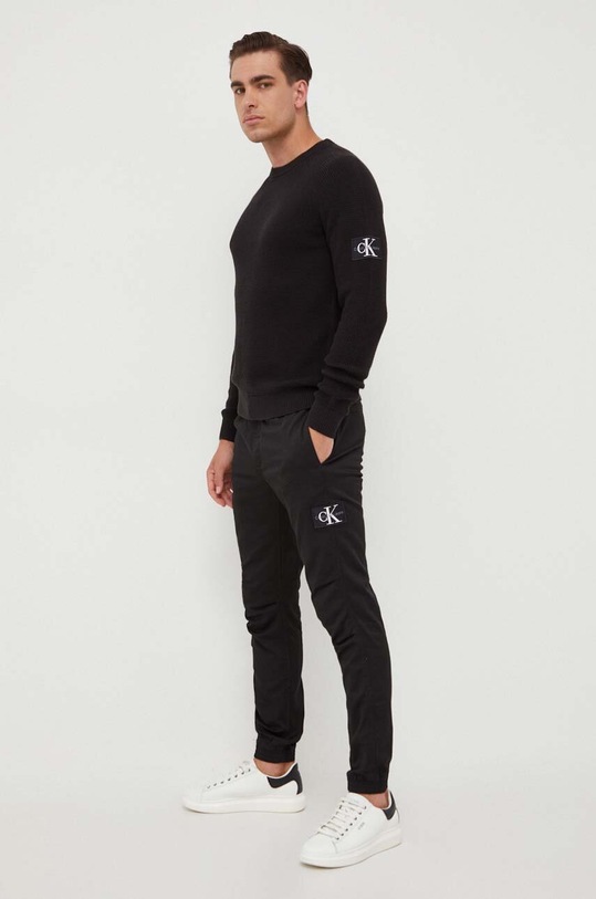 Bavlnený sveter Calvin Klein Jeans J30J323989 čierna AW24