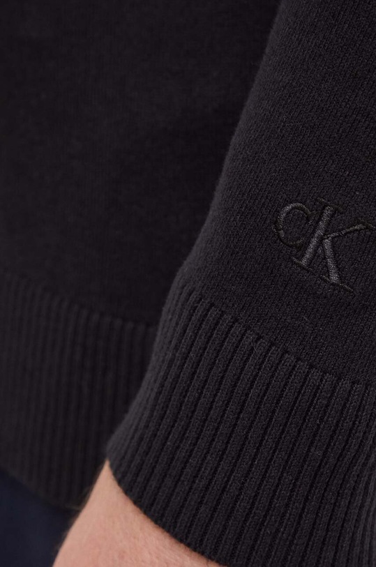 Calvin Klein Jeans sweter bawełniany J30J324325 czarny