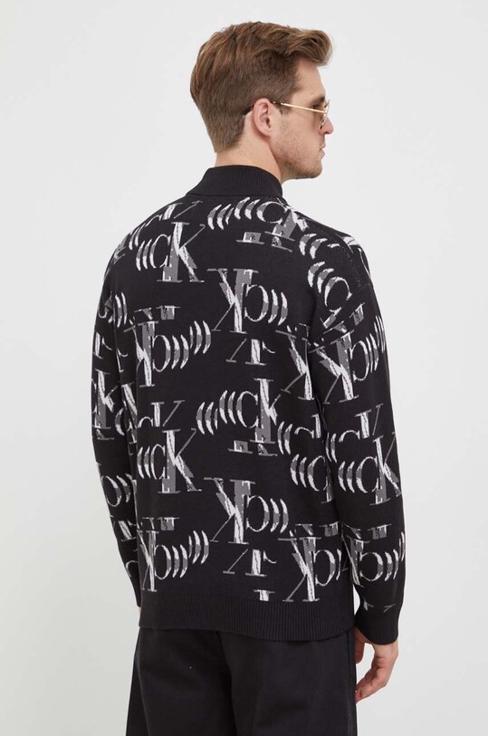Odzież Calvin Klein Jeans sweter bawełniany J30J324788 czarny