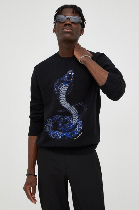 Вовняний светр The Kooples вовна чорний HPUL27016K