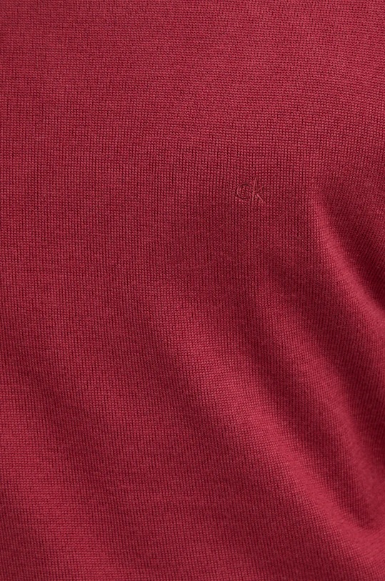 Vlnený sveter Calvin Klein burgundské K10K109474