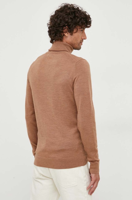 Odzież Calvin Klein sweter wełniany K10K110420 brązowy