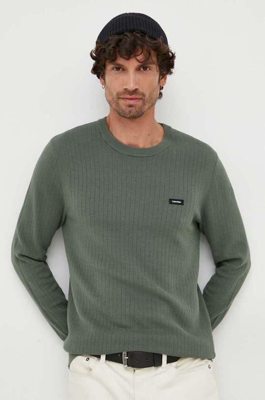 Calvin Klein pulóver zöld K10K111946