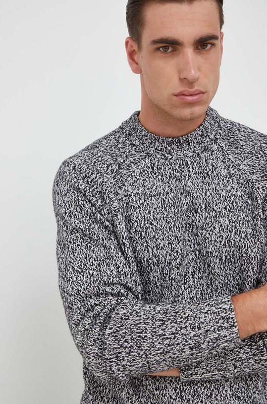 Calvin Klein sweter z domieszką wełny czarny K10K111959