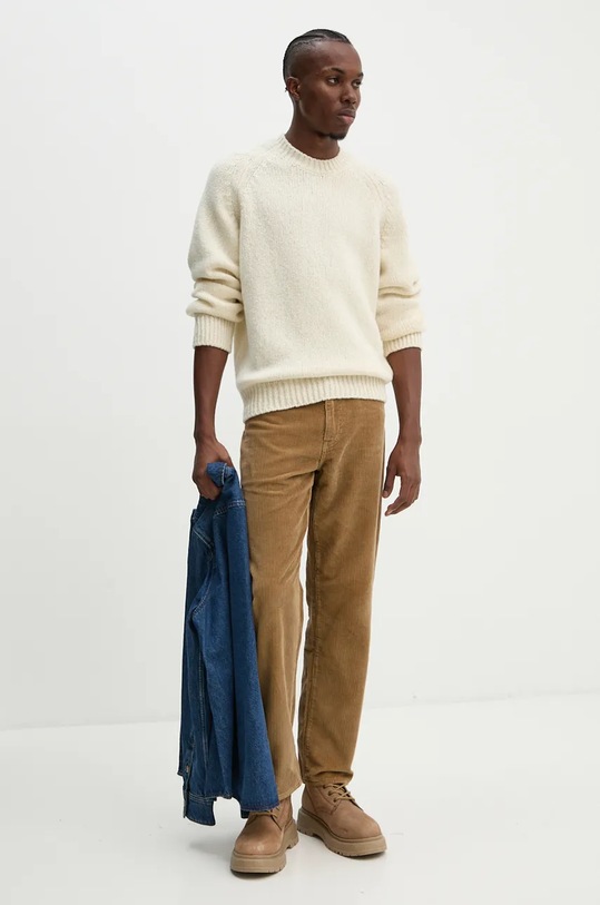 Vlnený sveter A.P.C. WVBCH.H23234 béžová AW23