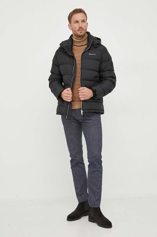 Joop! sweter wełniany 30038085 brązowy AW23