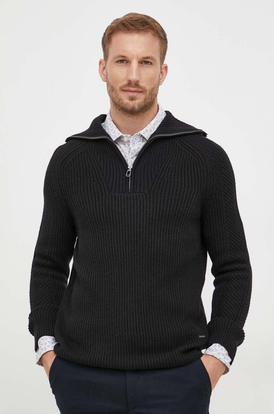 Joop! sweter wełniany wełna czarny 30038089