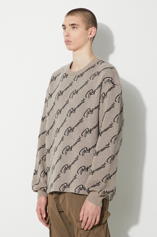 Represent wool jumper Jaquard Sweater brown MH3010.362
