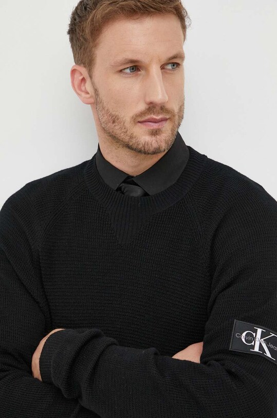 Одяг Вовняний светр Calvin Klein Jeans J30J325092 чорний