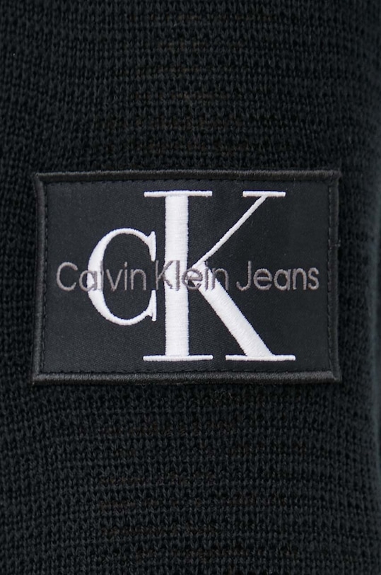 Calvin Klein Jeans sweter wełniany czarny J30J325093