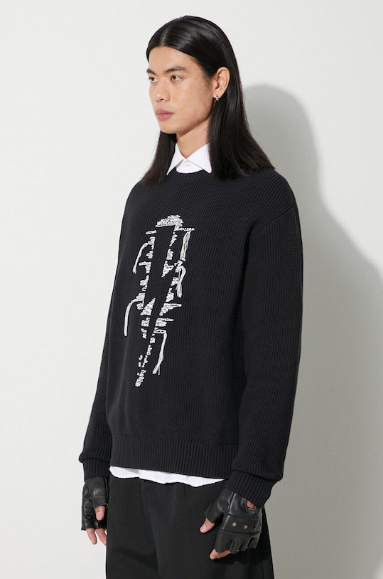 Свитер Neil Barett FLOATING INSIDE OUT THUNDERBOLT чёрный PBMA159.V608.042