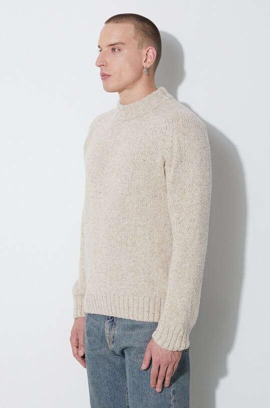 Universal Works wool jumper Vincent Turtle Neck beige 29472