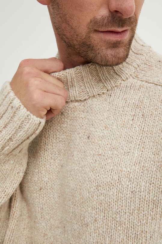 Volnen pulover Universal Works Vincent Turtle Neck 29472 bež