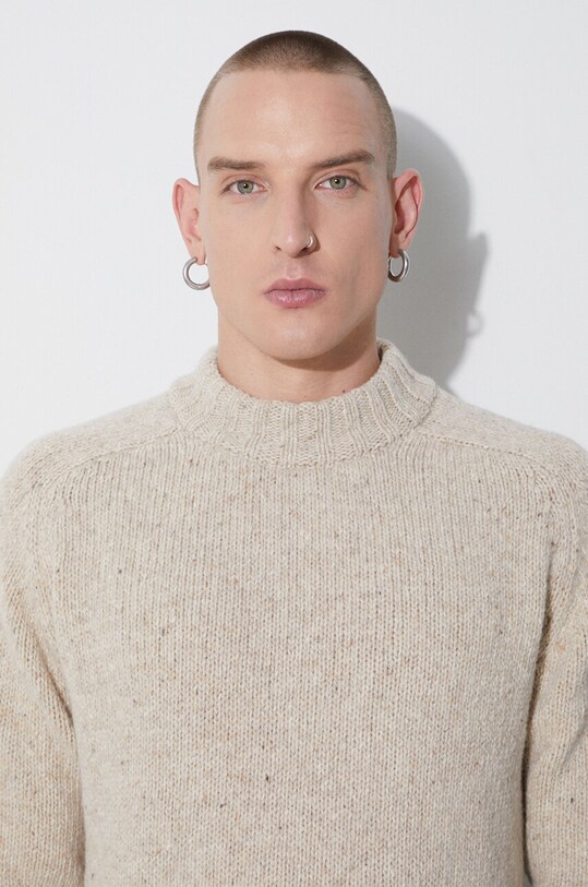 Universal Works wool jumper Vincent Turtle Neck 29472 beige