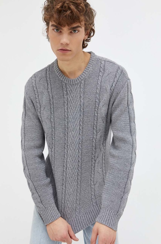 Hollister Co. pulover grosime medie gri KI320.3055.122