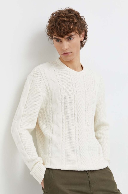 Hollister Co. sweter pozostałe beżowy KI320.3055.172
