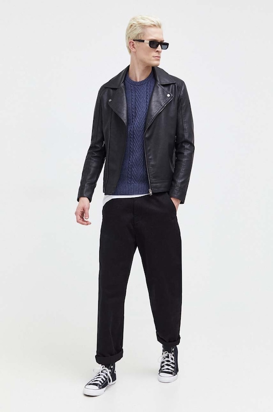 Hollister Co. sweter KI320.3055.202 granatowy AW23