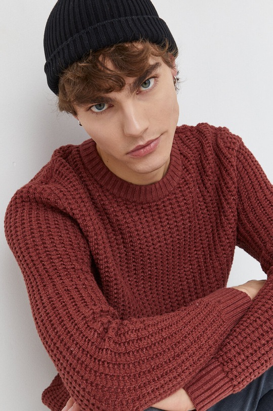 Hollister Co. sweter KI320.3060.522 bordowy