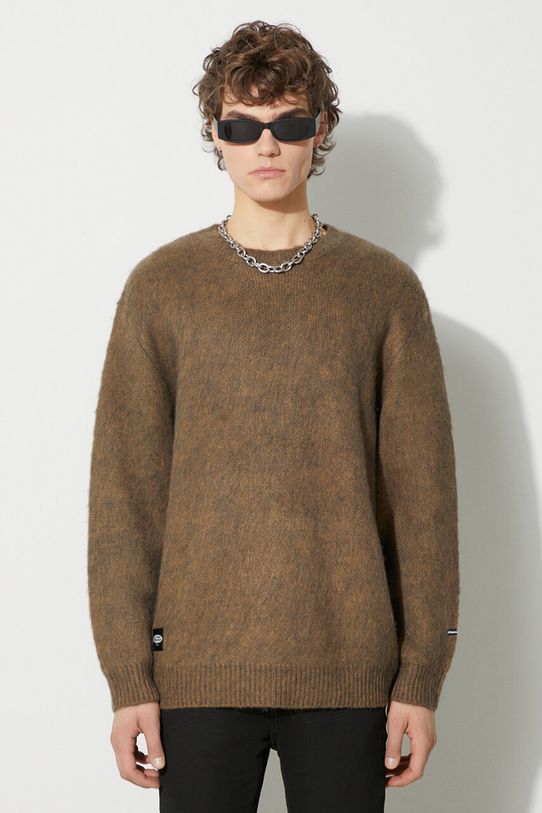 Manastash wool blend jumper Aberdeen Sweater medium thickness brown 7923240001