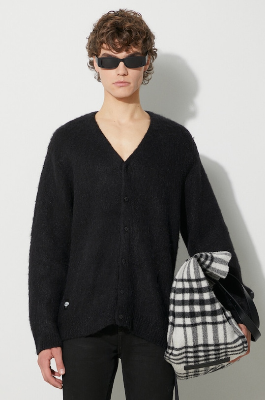 Manastash wool blend cardigan Aberdeen Kurtigan '23 black 7923241003