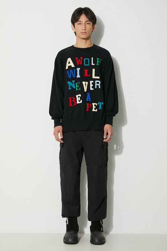 Undercover hanorac de bumbac Sweatshirt UC2C4811.2 negru AW23