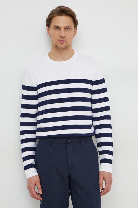 Michael Kors sweter bawełniany granatowy CR460ALFE5