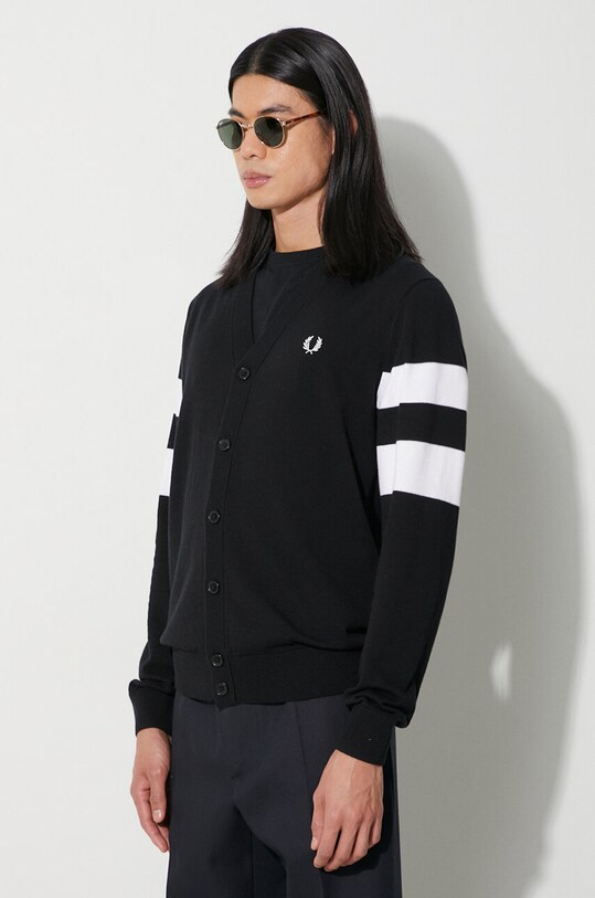 Fred Perry wool cardigan black K5534.102