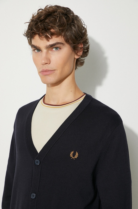 Вовняний кардиган Fred Perry K9551.795 темно-синій