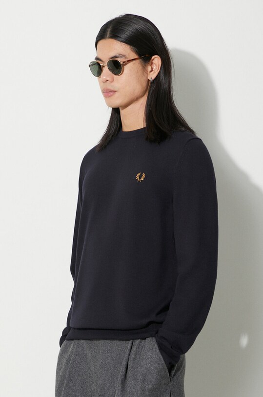 Fred Perry maglione in lana blu navy K9601.795
