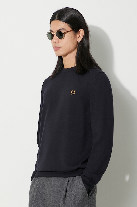 Fred Perry sweter wełniany granatowy K9601.795