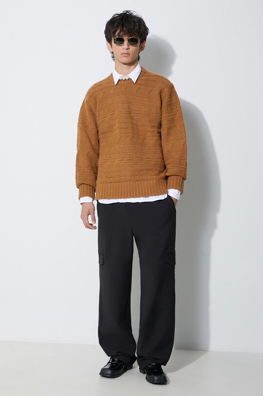 Вълнен пуловер Ader Error Seltic Knit BMADFWKT0305 кафяв AW23