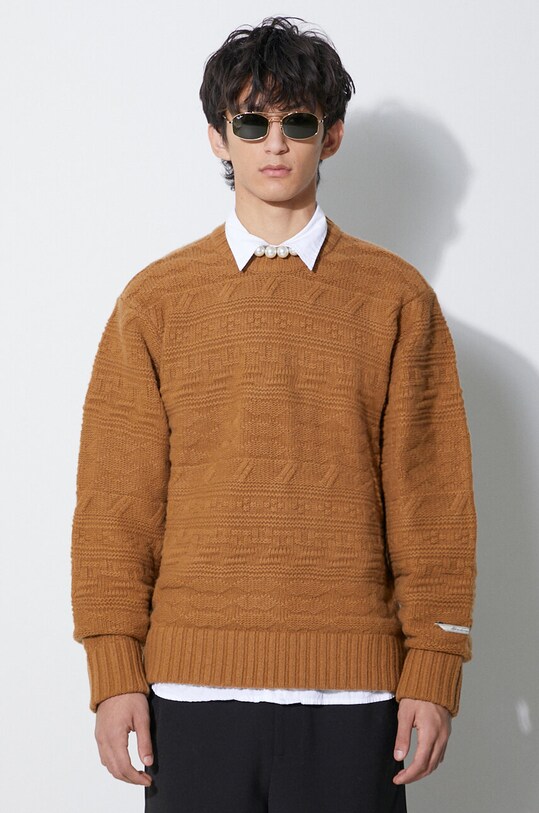 Вълнен пуловер Ader Error Seltic Knit BMADFWKT0305 кафяв