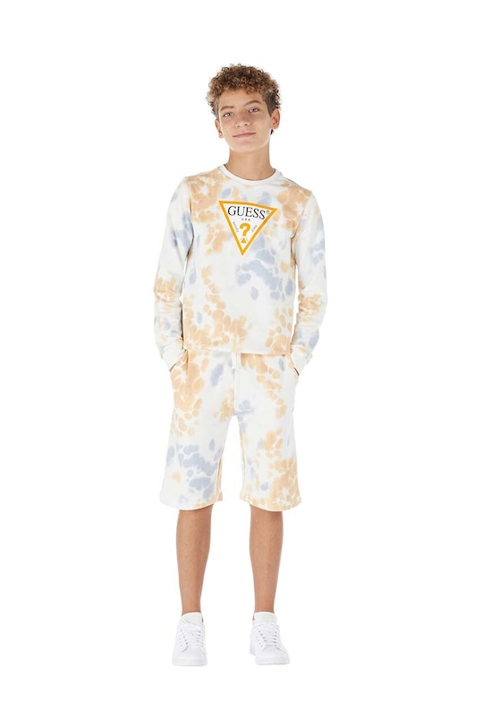 Guess szorty bawełniane wzorzyste beżowy L3YD00.KA6R3.9BYX