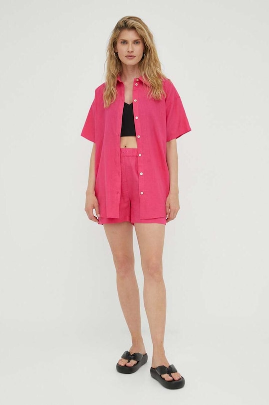 Plátěné kraťasy Résumé 18041002 růžová AW23