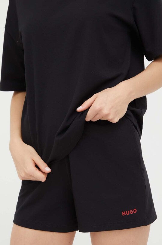 HUGO pantaloni scurți de lounge tricotaj negru 50490596