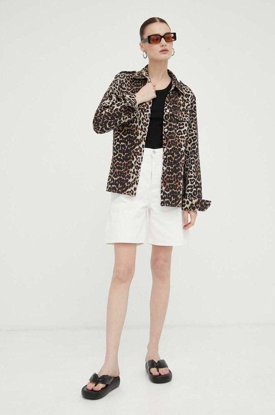 Τζιν σορτς Samsoe Samsoe F23200034 μπεζ AW23