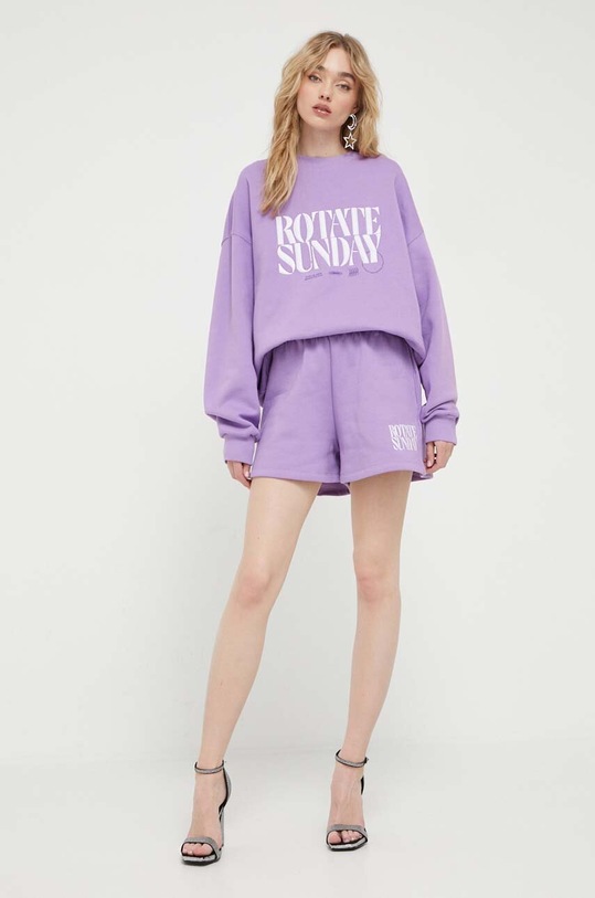 Βαμβακερό σορτσάκι Rotate 7001882853 μωβ AW23