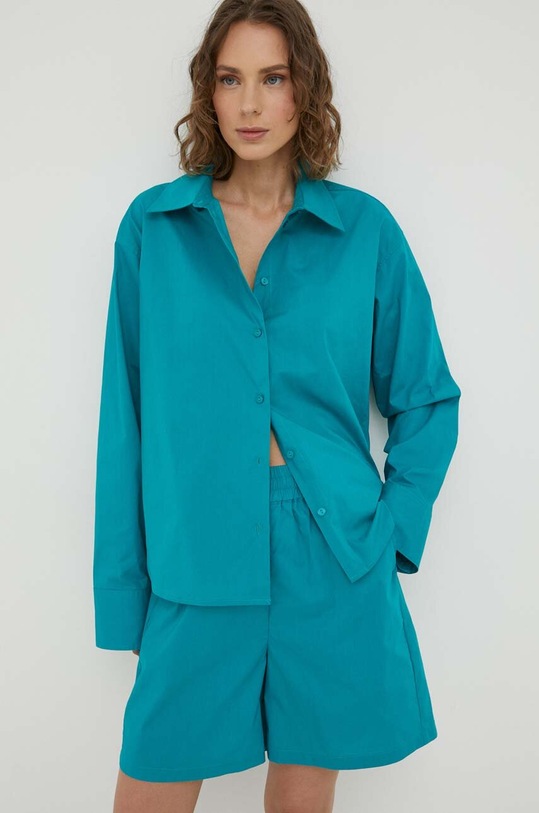 Bavlněné šortky Herskind tyrkysová 4836610