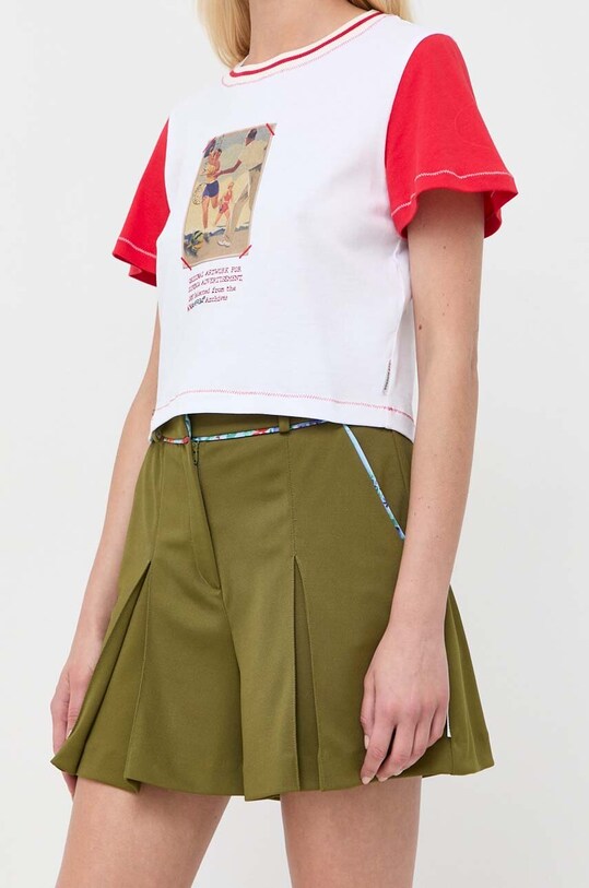 MAX&Co. pantaloni scurti Supermax x Superga tricotaj verde C7840123