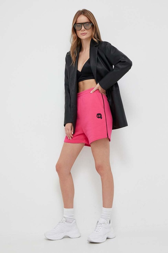 Karl Lagerfeld szorty 235W1057 różowy AW23