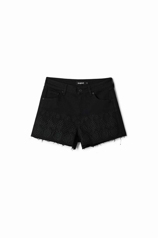 Desigual pantaloni scurti jeans 23WWDDX1 negru