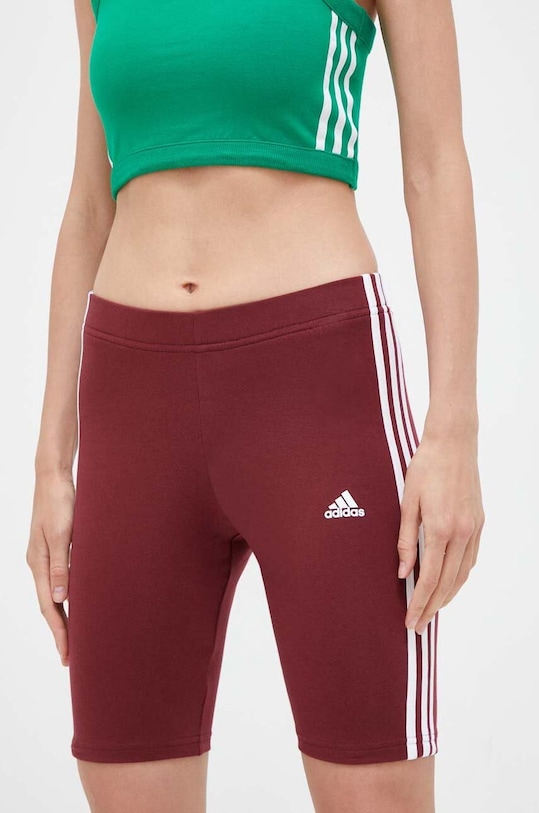 adidas rövidnadrág elasztánnal burgundia IM2846