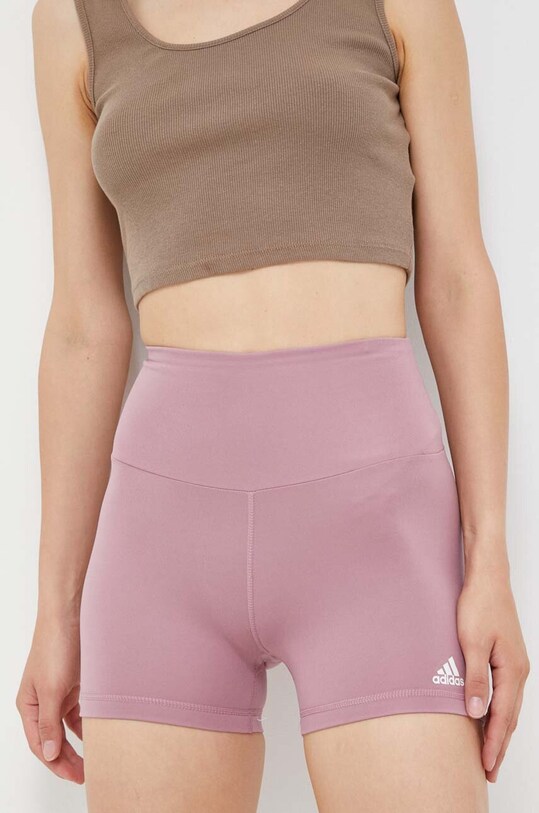 adidas Performance pantaloni scurți de yoga Essentials roz IJ9352