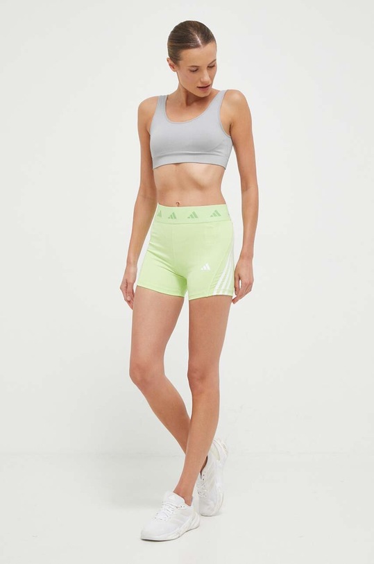 adidas Performance pantaloni scurți de antrenament Techfit Hyperglam HY4150 verde AW23